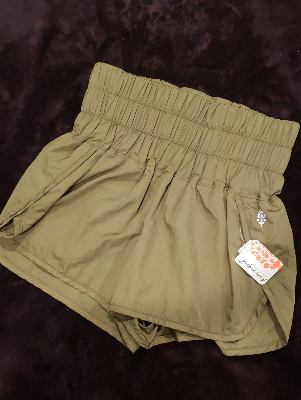 FP Movement The Way Home Shorts — Olive/Army Green
